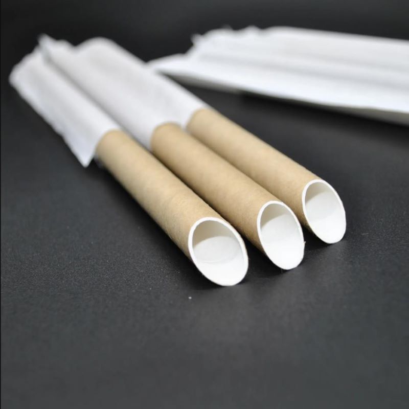 Compostable  Wrapped Paper Straws