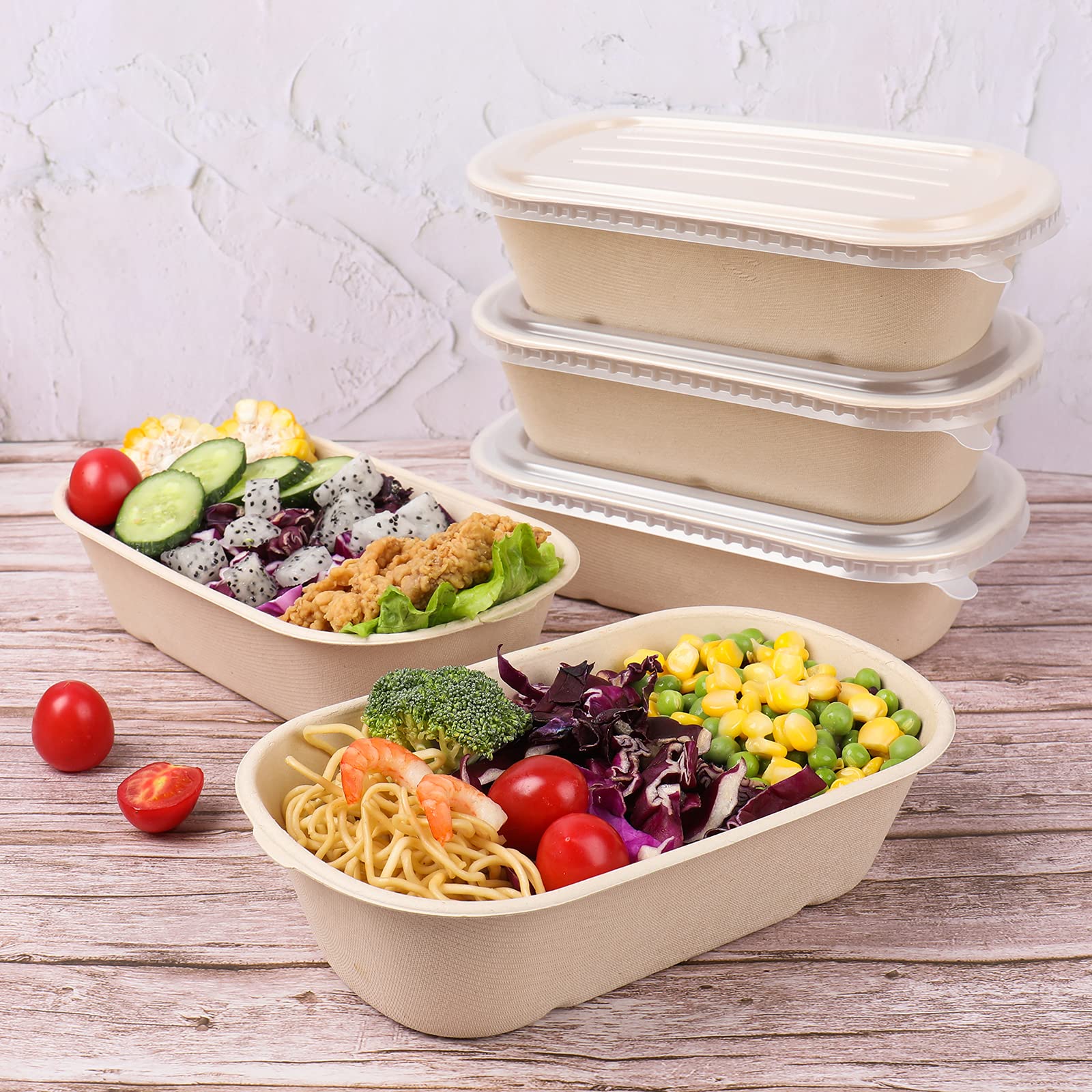 Biodegradable Disposable Bowls With Lids