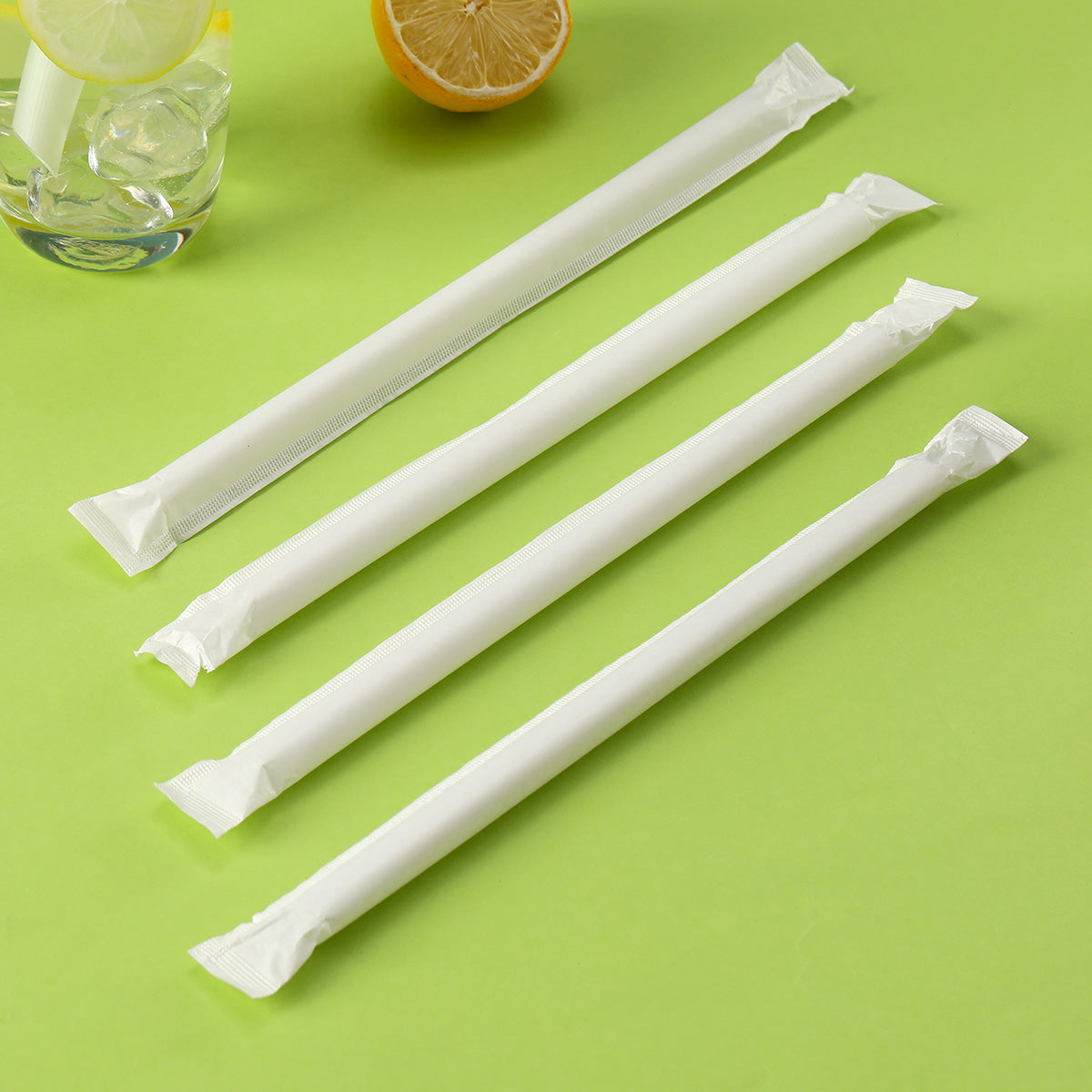 Biodegradable White Reusable Straws